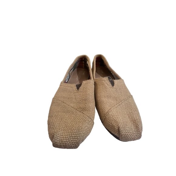 Toms Alpargata Comfortable Versatile Burlap Neutral Women's Size 7 - Picture 2 of 6